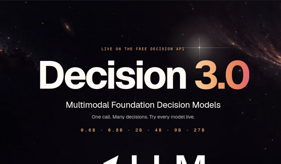 Screenshot of the Decision 3.0 demo